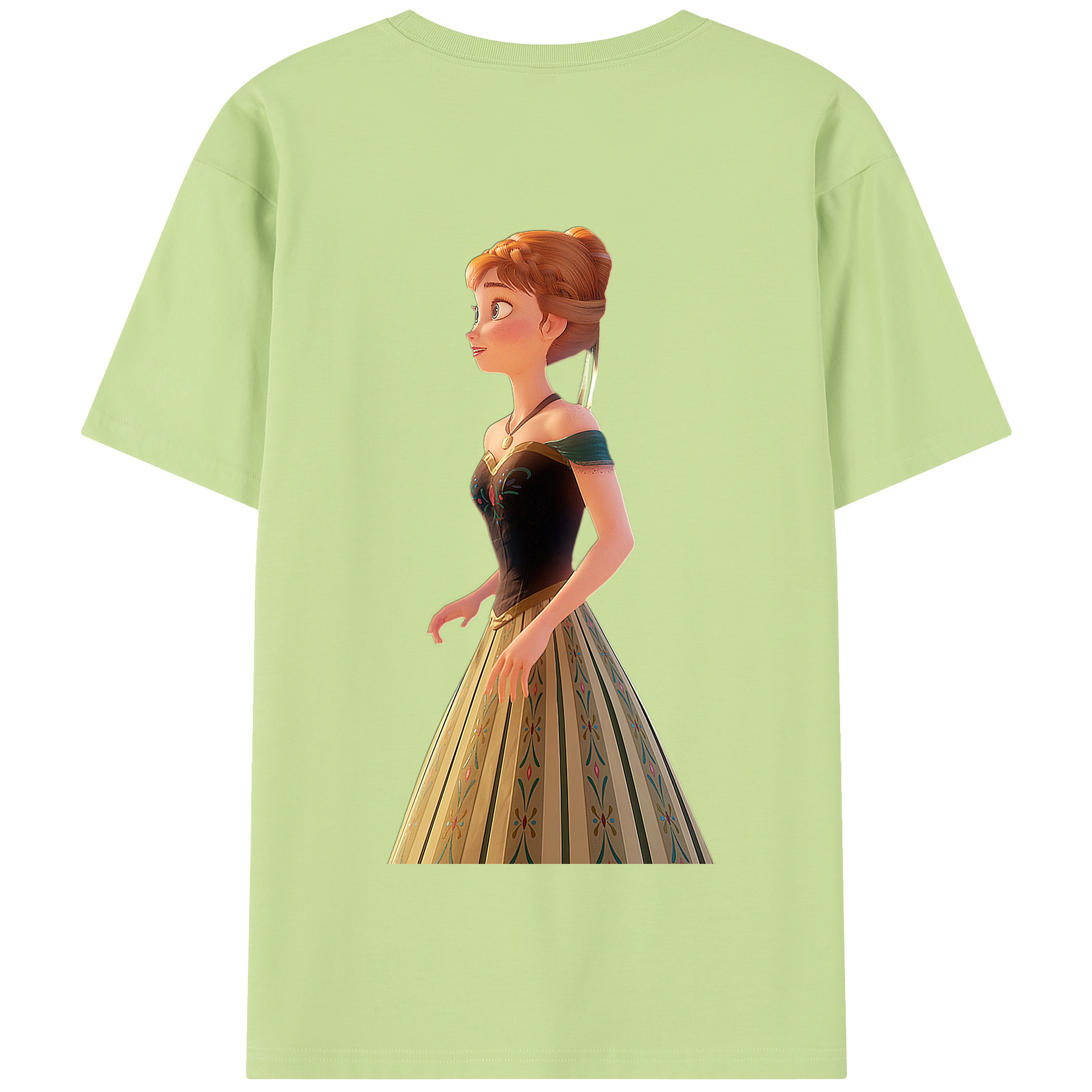 （画像用） アナと雪の女王 アンナ エルサ Frozen Anna Elsa 綿100％半袖Tシャツ（背面プリント）